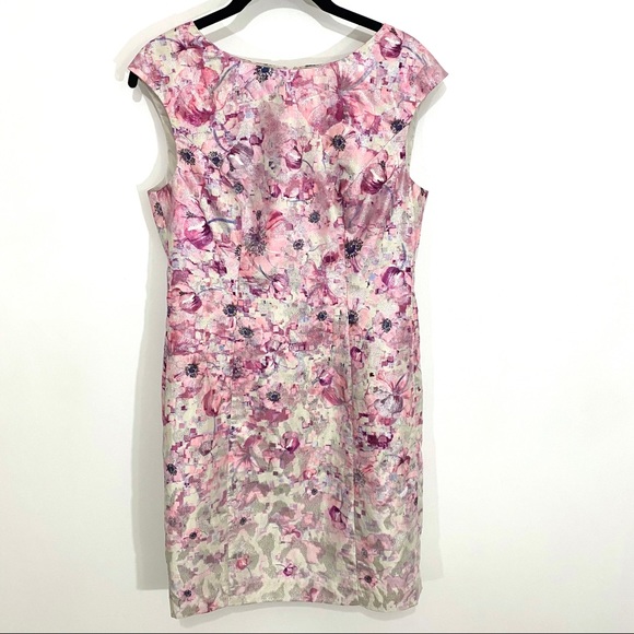 Kay Unger Pink Brocade Dress - Picture 2 of 8